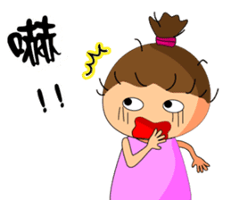 The ponytail girl's daily life. sticker #14001598