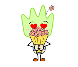 Miss flower&Mr. grass sticker #14001823