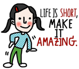 Life is short. : Sakura sticker #14002130