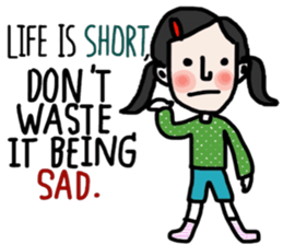 Life is short. : Sakura sticker #14002144