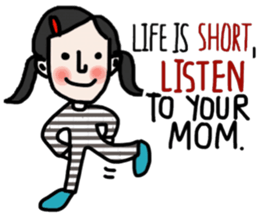 Life is short. : Sakura sticker #14002145