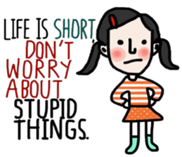 Life is short. : Sakura sticker #14002151