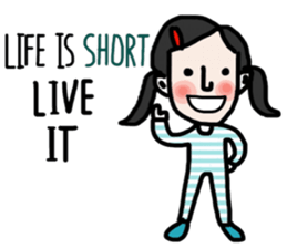 Life is short. : Sakura sticker #14002155