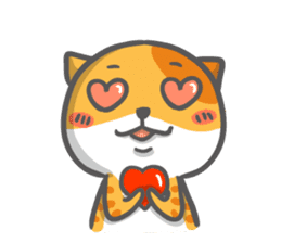 Cat with chicken Wonderful day sticker #14002548