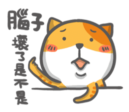 Cat with chicken Wonderful day sticker #14002561