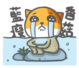 Cat with chicken Wonderful day sticker #14002564