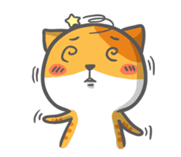 Cat with chicken Wonderful day sticker #14002571