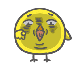 Cat with chicken Wonderful day sticker #14002579