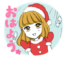 A Christmas girl sticker #14002622