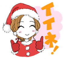 A Christmas girl sticker #14002628