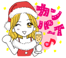 A Christmas girl sticker #14002629