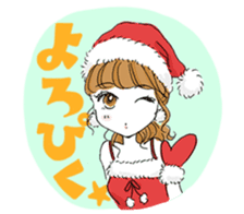 A Christmas girl sticker #14002632