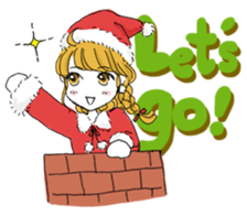A Christmas girl sticker #14002635