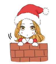 A Christmas girl sticker #14002642