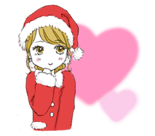 A Christmas girl sticker #14002643