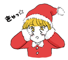 A Christmas girl sticker #14002644