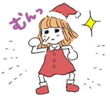 A Christmas girl sticker #14002649