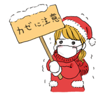 A Christmas girl sticker #14002650