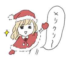 A Christmas girl sticker #14002652