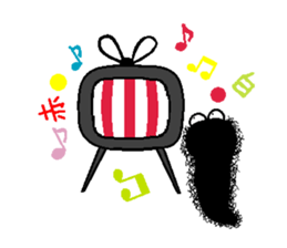 Mr Hairy caterpillar and New Year sticker #14003138