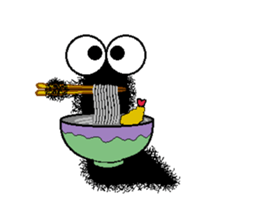 Mr Hairy caterpillar and New Year sticker #14003139