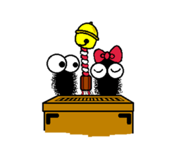 Mr Hairy caterpillar and New Year sticker #14003141