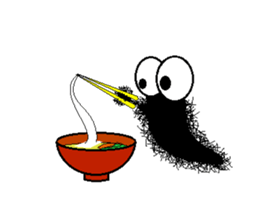 Mr Hairy caterpillar and New Year sticker #14003147