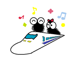 Mr Hairy caterpillar and New Year sticker #14003153