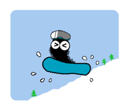 Mr Hairy caterpillar and New Year sticker #14003154