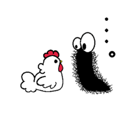 Mr Hairy caterpillar and New Year sticker #14003155