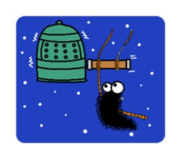 Mr Hairy caterpillar and New Year sticker #14003159
