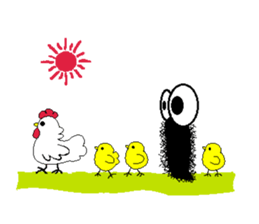 Mr Hairy caterpillar and New Year sticker #14003161