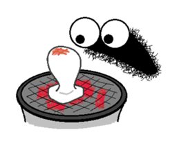 Mr Hairy caterpillar and New Year sticker #14003167