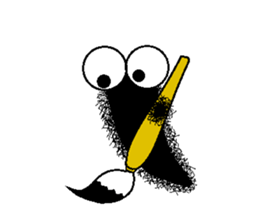 Mr Hairy caterpillar and New Year sticker #14003170