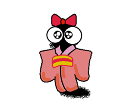 Mr Hairy caterpillar and New Year sticker #14003171