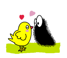 Mr Hairy caterpillar and New Year sticker #14003173