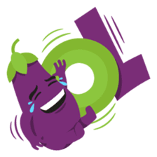 The Eggplant: Emoji Stickers by EmojiOne sticker #14003303
