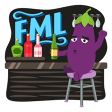 The Eggplant: Emoji Stickers by EmojiOne sticker #14003305