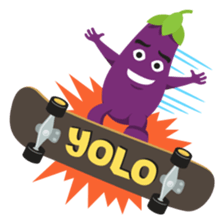 The Eggplant: Emoji Stickers by EmojiOne sticker #14003306