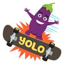 The Eggplant: Emoji Stickers by EmojiOne sticker #14003306