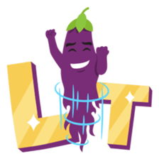 The Eggplant: Emoji Stickers by EmojiOne sticker #14003312