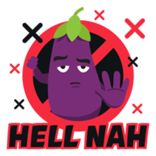 The Eggplant: Emoji Stickers by EmojiOne sticker #14003316