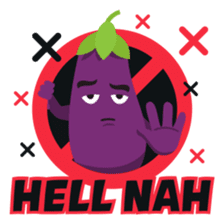 The Eggplant: Emoji Stickers by EmojiOne sticker #14003316
