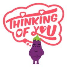 The Eggplant: Emoji Stickers by EmojiOne sticker #14003320