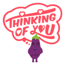 The Eggplant: Emoji Stickers by EmojiOne sticker #14003320