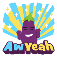 The Eggplant: Emoji Stickers by EmojiOne sticker #14003321