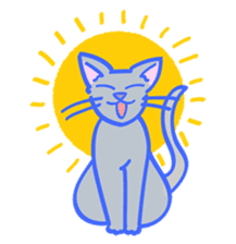 Hello happy cat sticker #14003622