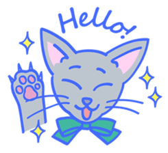 Hello happy cat sticker #14003625