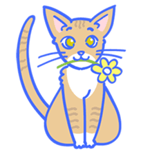 Hello happy cat sticker #14003630