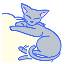 Hello happy cat sticker #14003633